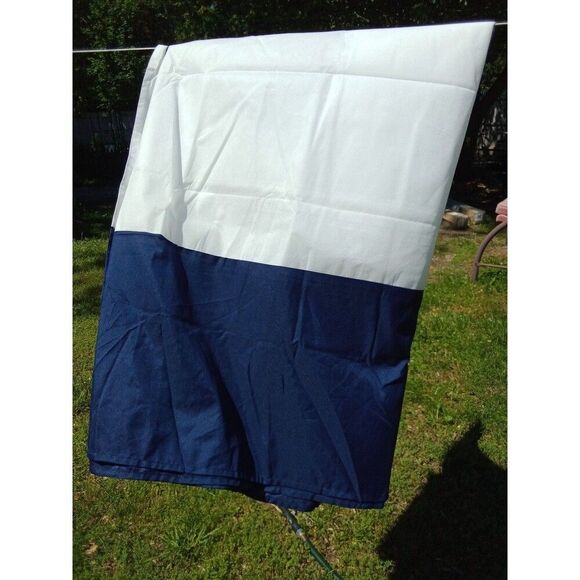 Bed Skirt Navy Blue by Mainstays King 78" x 80" x 14" NEW - Picture 2 of 4